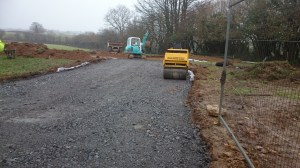 The access road to all 6 house plots 
